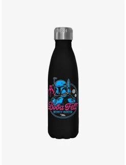 Star Wars The Book Of Boba Fett Galactic Hunter Black Stainless Steel Water Bottle