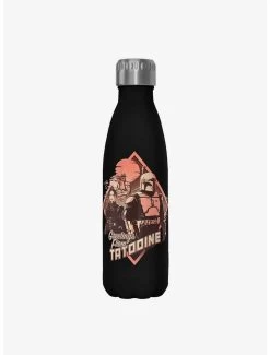 Star Wars The Book Of Boba Fett Greeting From Tatooine Black Stainless Steel Water Bottle