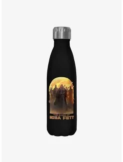 Star Wars The Book Of Boba Fett Leading By Example Black Stainless Steel Water Bottle