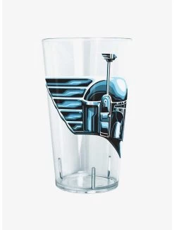Star Wars The Book Of Boba Fett Chrome Boba Helmet Pint Glass