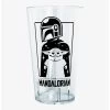 Star Wars The Mandalorian Cute Silhouette Pint Glass -Home Furnishings Discount Store 19722581 hi