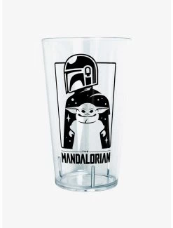 Star Wars The Mandalorian Cute Silhouette Pint Glass