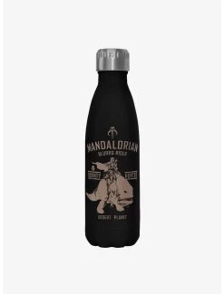 Star Wars The Mandalorian Blurrg Rider Black Stainless Steel Water Bottle