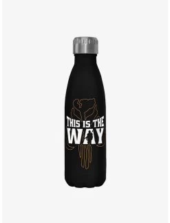 Star Wars The Mandalorian Way Black Stainless Steel Water Bottle