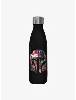 Star Wars Bobba Floral Black Stainless Steel Water Bottle