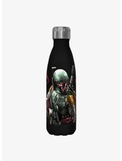 Star Wars Mandalorian Warrior Black Stainless Steel Water Bottle