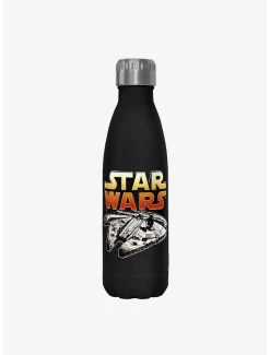 Star Wars The Falcon Black Stainless Steel Water Bottle
