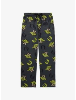Star Wars Yoda & Jedi Order Logo Allover Print Sleep Pants - BoxLunch Exclusive