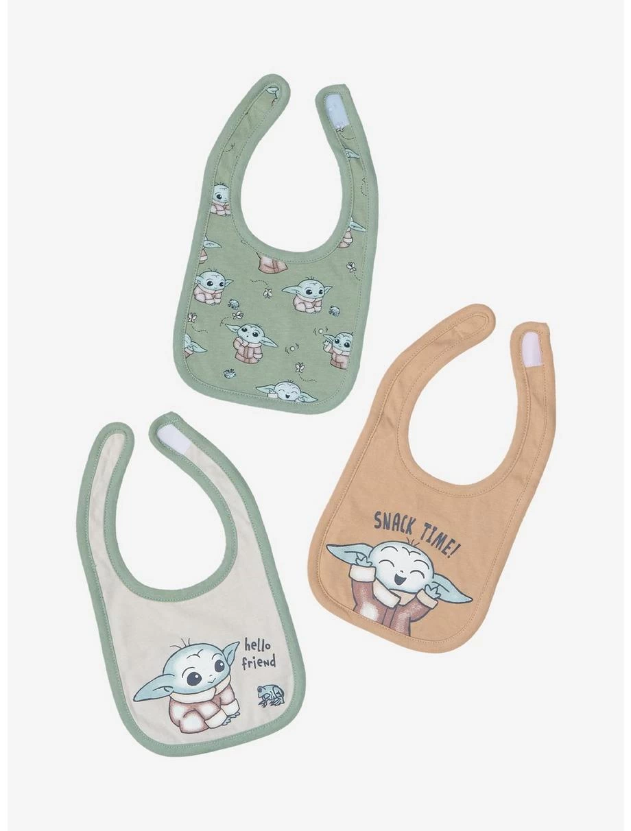 Star Wars The Mandalorian Grogu Snack Time Bib Set - BoxLunch Exclusive 4 Star Wars The Mandalorian Grogu Snack Time Bib Set - BoxLunch Exclusive - Image 2
