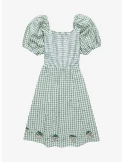 Star Wars The Mandalorian Grogu Gingham Smock Dress - BoxLunch Exclusive