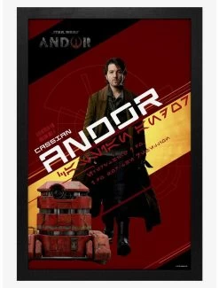 Star Wars Andor Andor Duo Framed Wood Poster