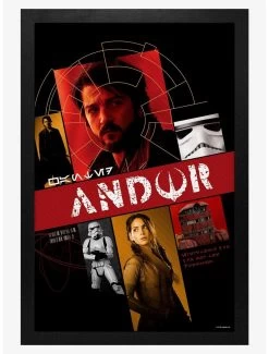 Star Wars Andor Grid Framed Wood Poster