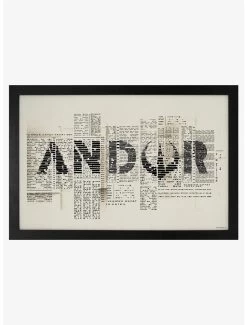 Star Wars Andor Symbols Framed Wood Poster
