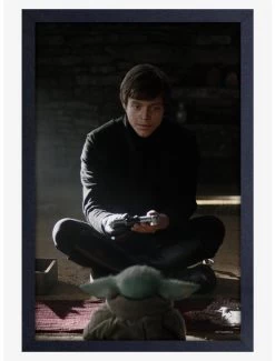 Star Wars Boba Fett Jedi Lightsaber Framed Wood Poster