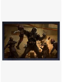 Star Wars Boba Fett Krrsantan Bar Framed Wood Poster