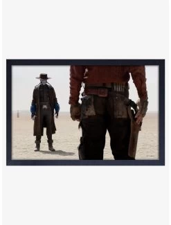 Star Wars Boba Fett Showdown Framed Wood Poster