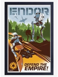 Star Wars Endor Framed Wood Poster