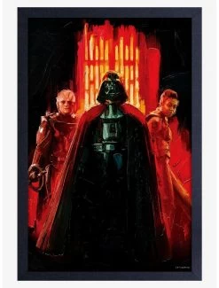 Star Wars Obi-Wan Brushed Empire Framed Wood Poster