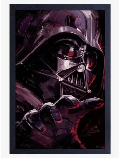 Star Wars Obi-Wan Brushed Vader Framed Wood Poster
