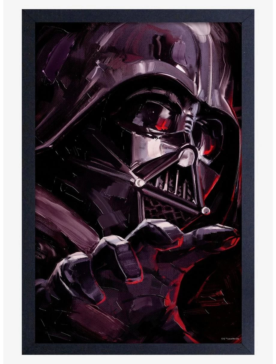 Star Wars Obi-Wan Brushed Vader Framed Wood Poster 3 Star Wars Obi-Wan Brushed Vader Framed Wood Poster