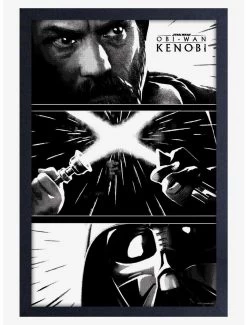 Star Wars Obi-Wan Comic Framed Wood Poster