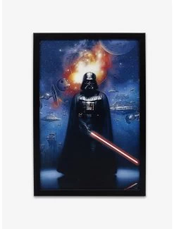 Star Wars Darth Vader Galaxy Scene Framed Wood Wall Decor
