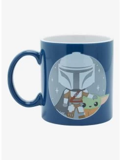 Star Wars The Mandalorian Chibi Grogu And Mando Mug