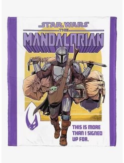 Star Wars The Mandalorian, More Than I Signed Up For Silk Touch Throw Blanket